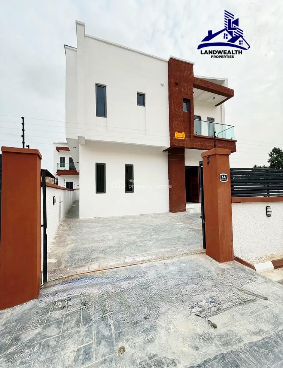 Contemporary 5 Bedroom Fully Detached Duplex with Bq, Secure Estate at Abijo Gra, Abijo, Lekki, Lagos, Detached Duplex for Sale
