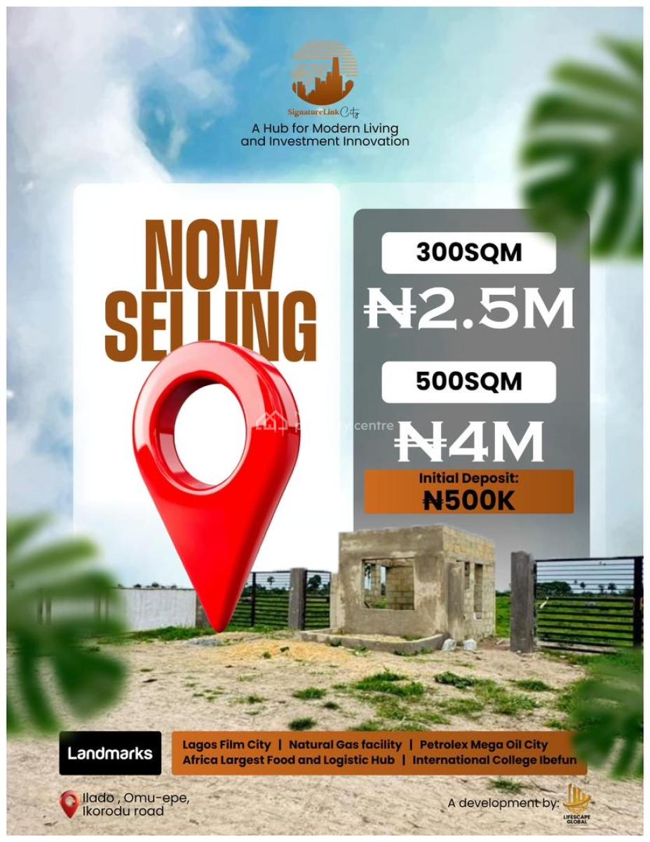 Signaturelink City Epe-ikorodu C of O in View  100% Dry Land, Signature Link City, Ilado,off Omu Epe,comes with a Gate House, Epe, Lagos, Mixed-use Land for Sale