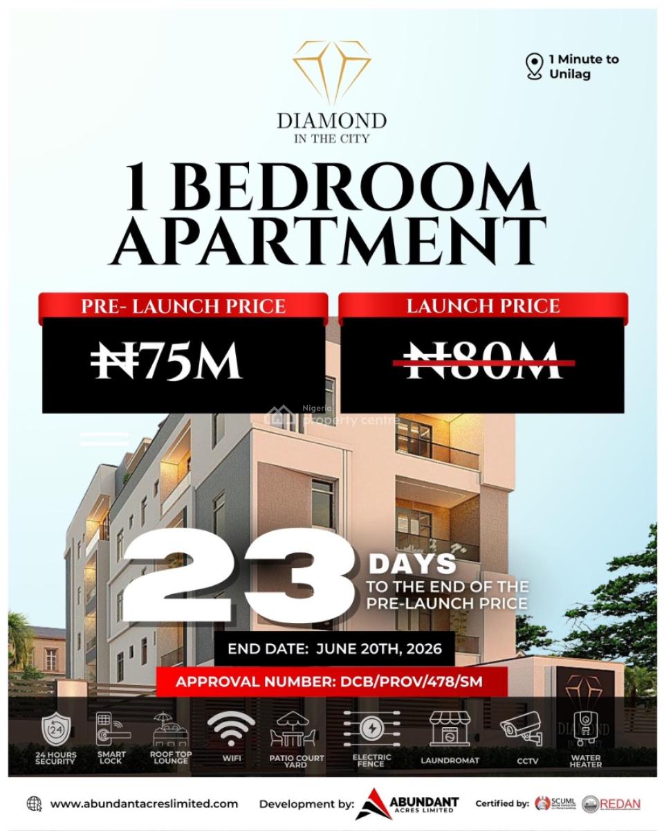 Yaba Smart Investment: 60 Sec to Unilag  Diamond in The City, Diamond in The City, 1minute From Unilag, Yaba, Lagos, Flat / Apartment for Sale