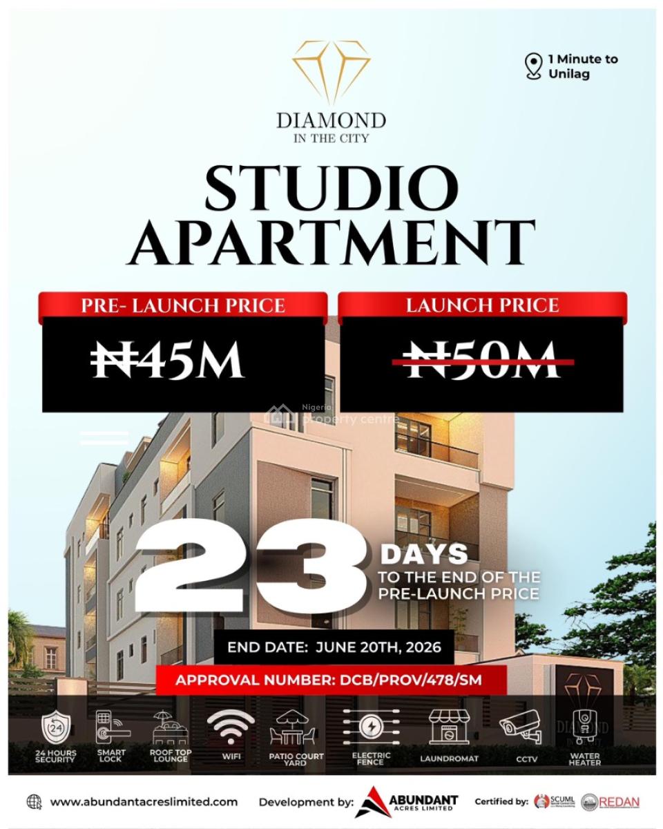 Yaba Smart Investment: 60 Sec to Unilag  Diamond in The City, Diamond in The City, 1minute From Unilag, Yaba, Lagos, Flat / Apartment for Sale