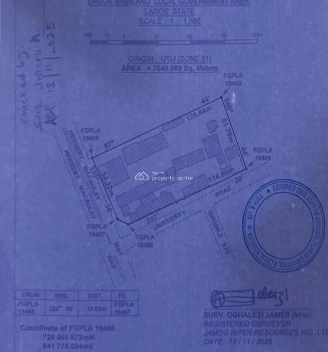 7600sqm Cornerpieace Plot Opposite Unilag Shopping, Unilag Yaba, Yaba, Lagos, Land for Sale
