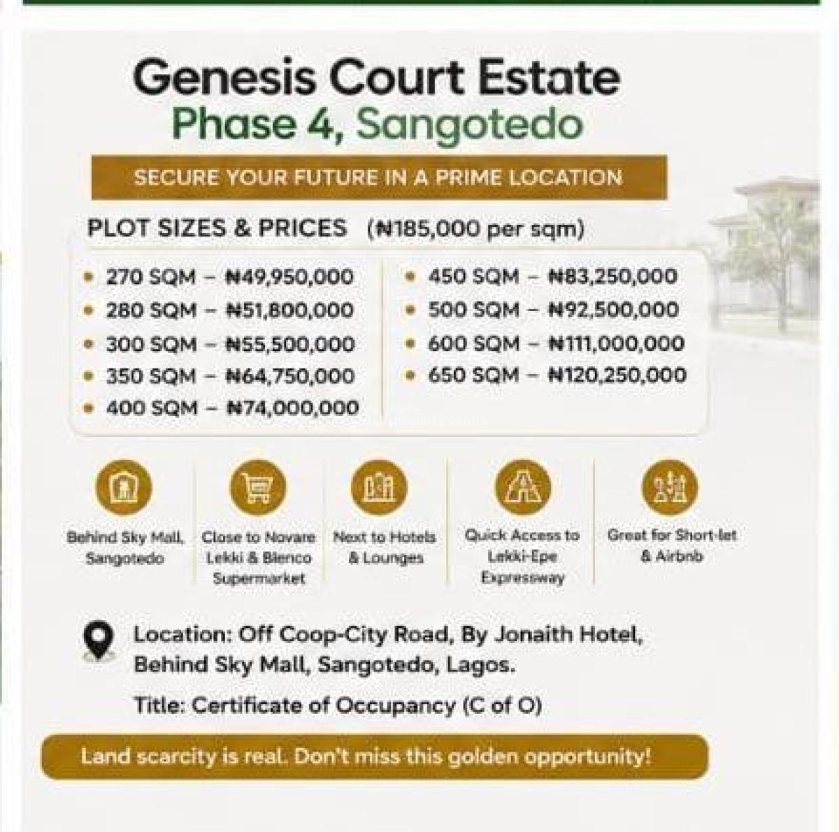 Invest in a Sort After Location Property at Badore/ Sangotedo, Badore, Ajah, Lagos, Residential Land for Sale