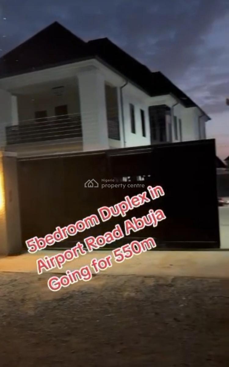 Fully Furnished 5 Bedroom with Bq and Swimming Pool, Lighthouse Estate Airport Road, Lugbe District, Abuja, Detached Duplex for Sale