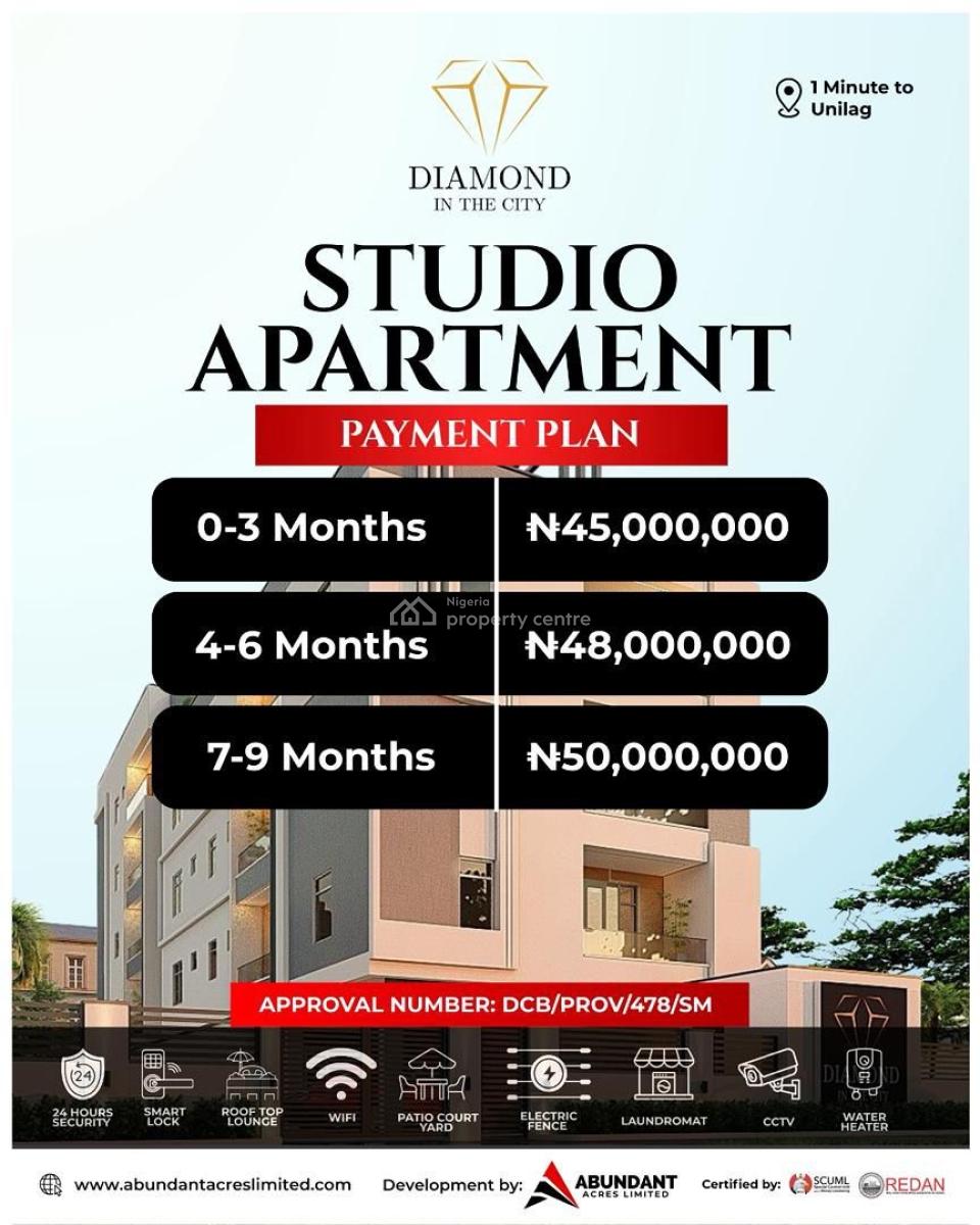 Studio Apartments, Flexible Payment Plan Available for Up to 9 Months., Akoka, Yaba, Lagos, Flat / Apartment for Sale