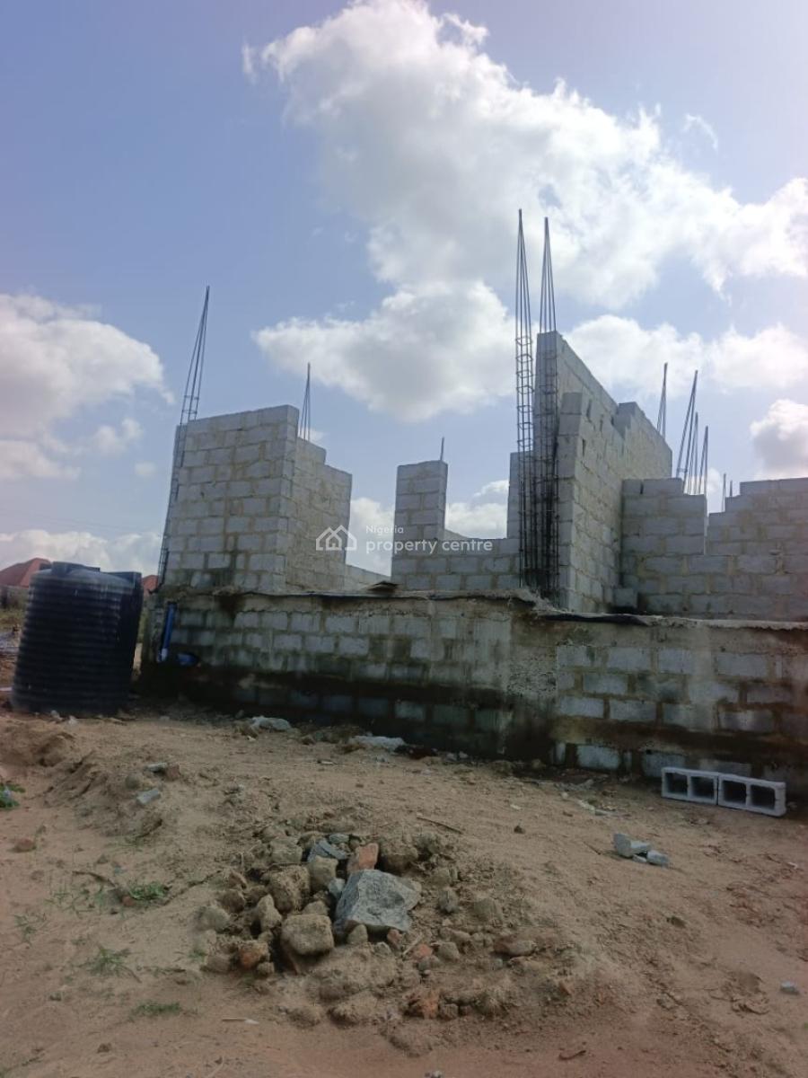 Luxury 2 Bedroom Semi-detach Duplex Carcass, Lugbe District, Lugbe District, Abuja, Semi-detached Duplex for Sale