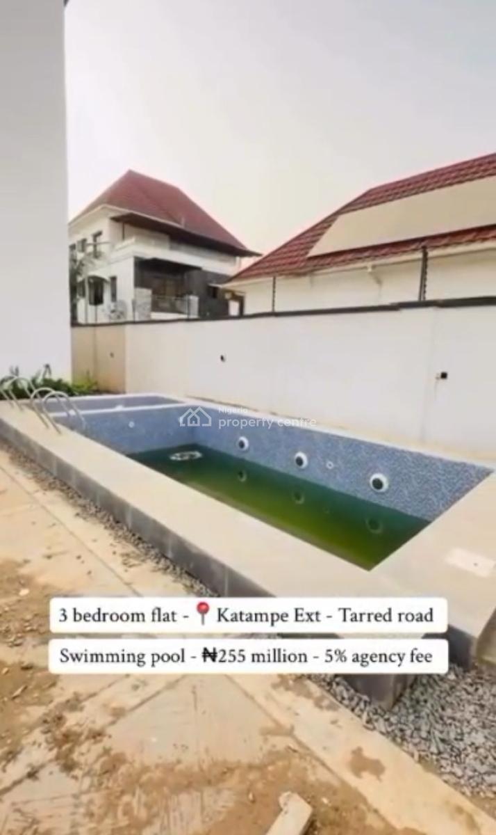 Newly Built 3 Bedroom Flat, Tarred Road, Katampe Extension, Katampe, Abuja, Flat / Apartment for Sale