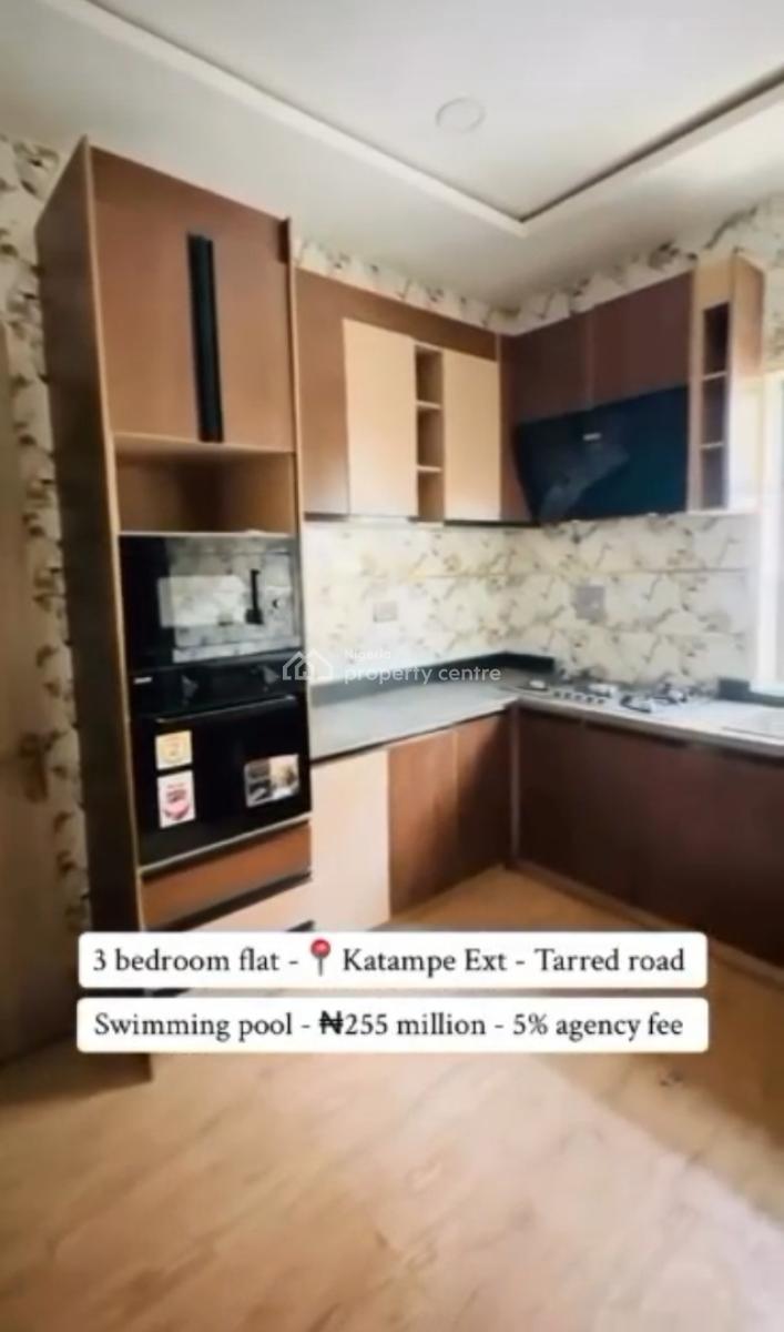 Newly Built 3 Bedroom Flat, Tarred Road, Katampe Extension, Katampe, Abuja, Flat / Apartment for Sale