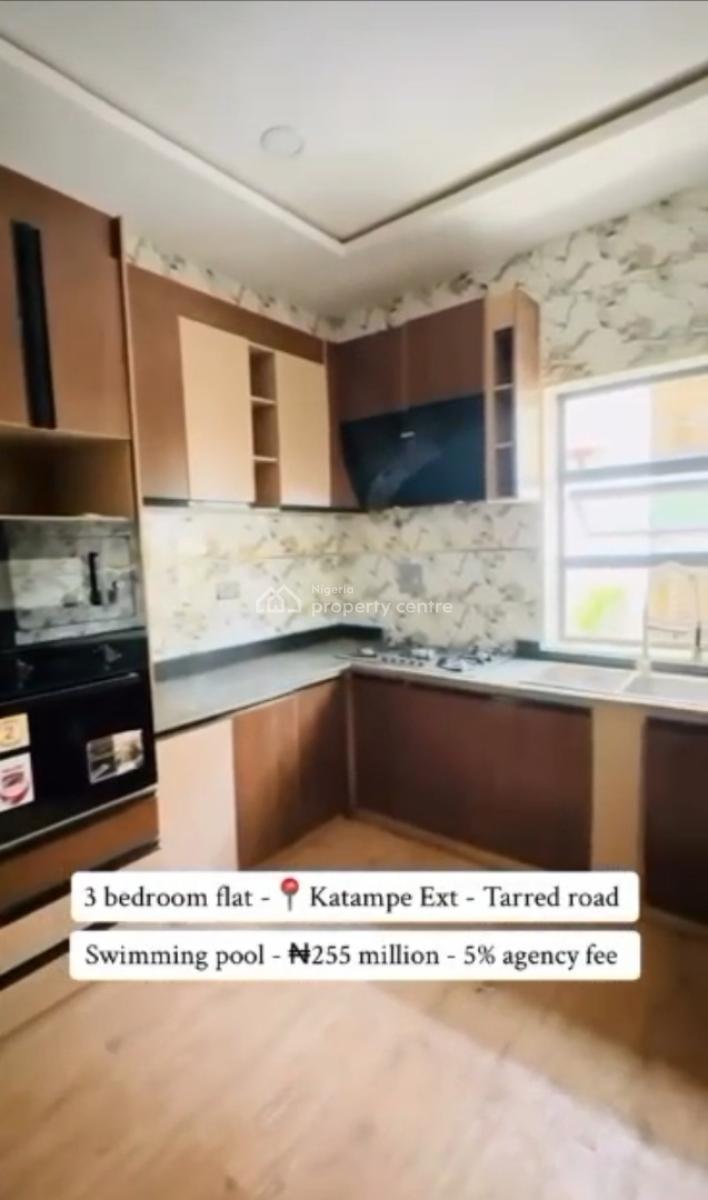 Newly Built 3 Bedroom Flat, Tarred Road, Katampe Extension, Katampe, Abuja, Flat / Apartment for Sale