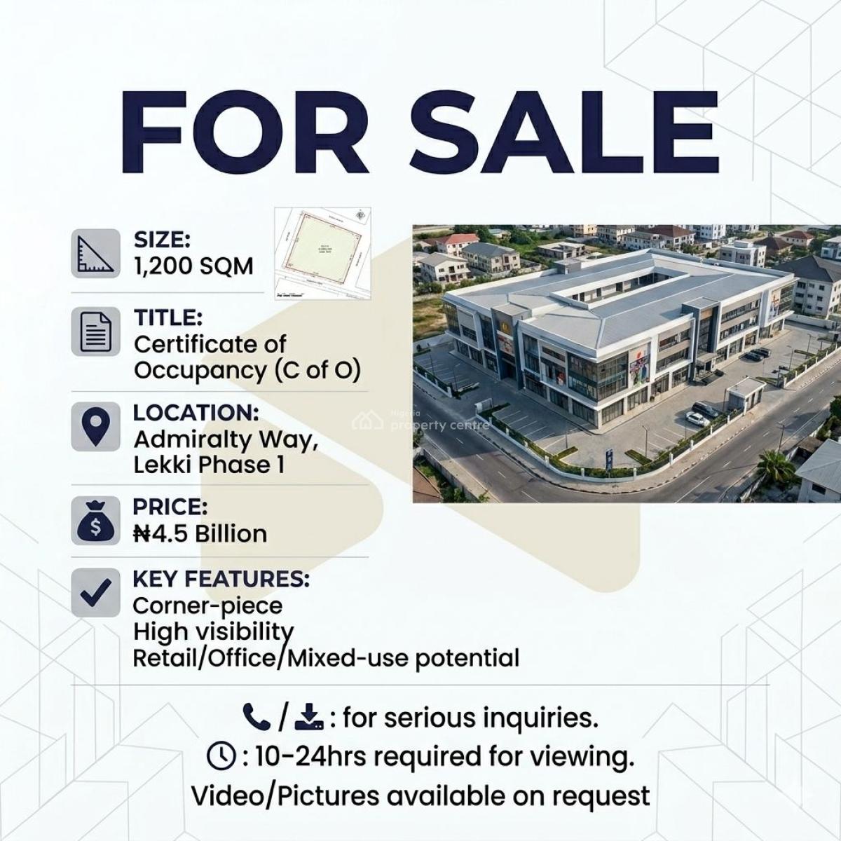 Commercial Property, Admiralty Way, Lekki Phase 1, Lekki, Lagos, Plaza / Complex / Mall for Sale
