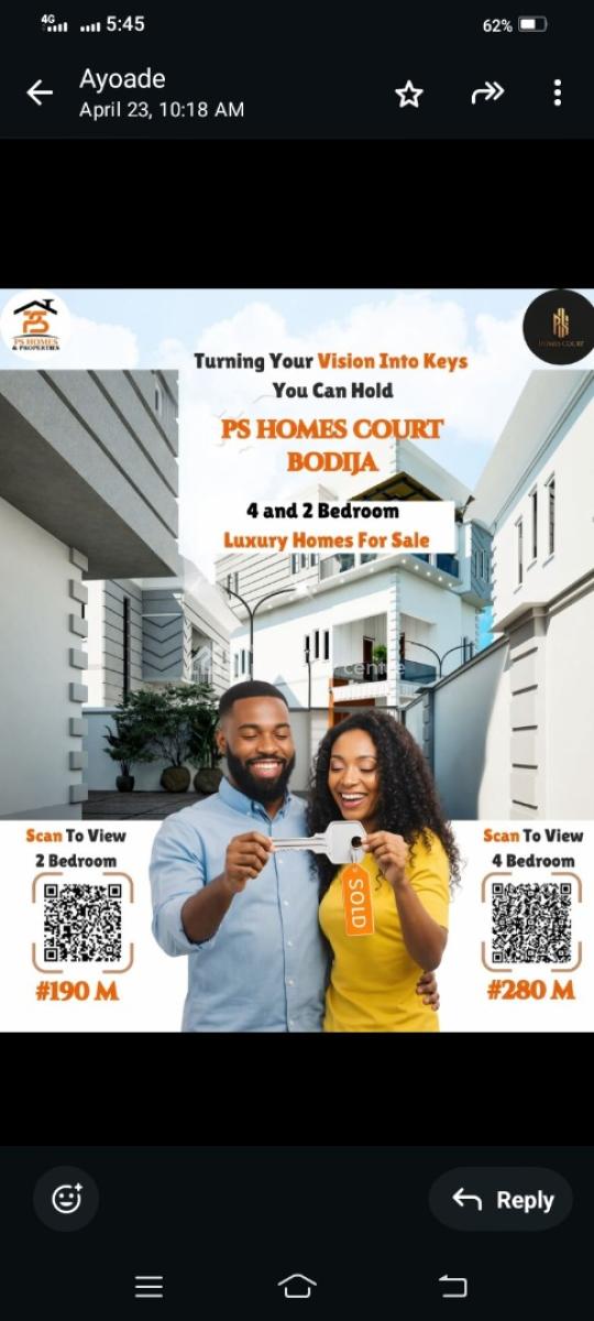 Flat, Ps Home Court Bodija Ibadan, New Bodija, Ibadan, Oyo, Flat / Apartment for Sale