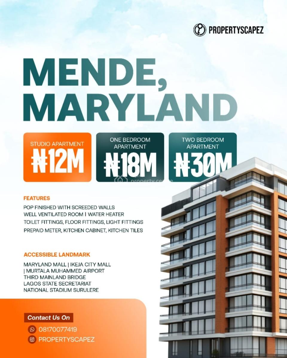 Own a Modern Apartment, Mende, Maryland, Lagos, Flat / Apartment for Sale