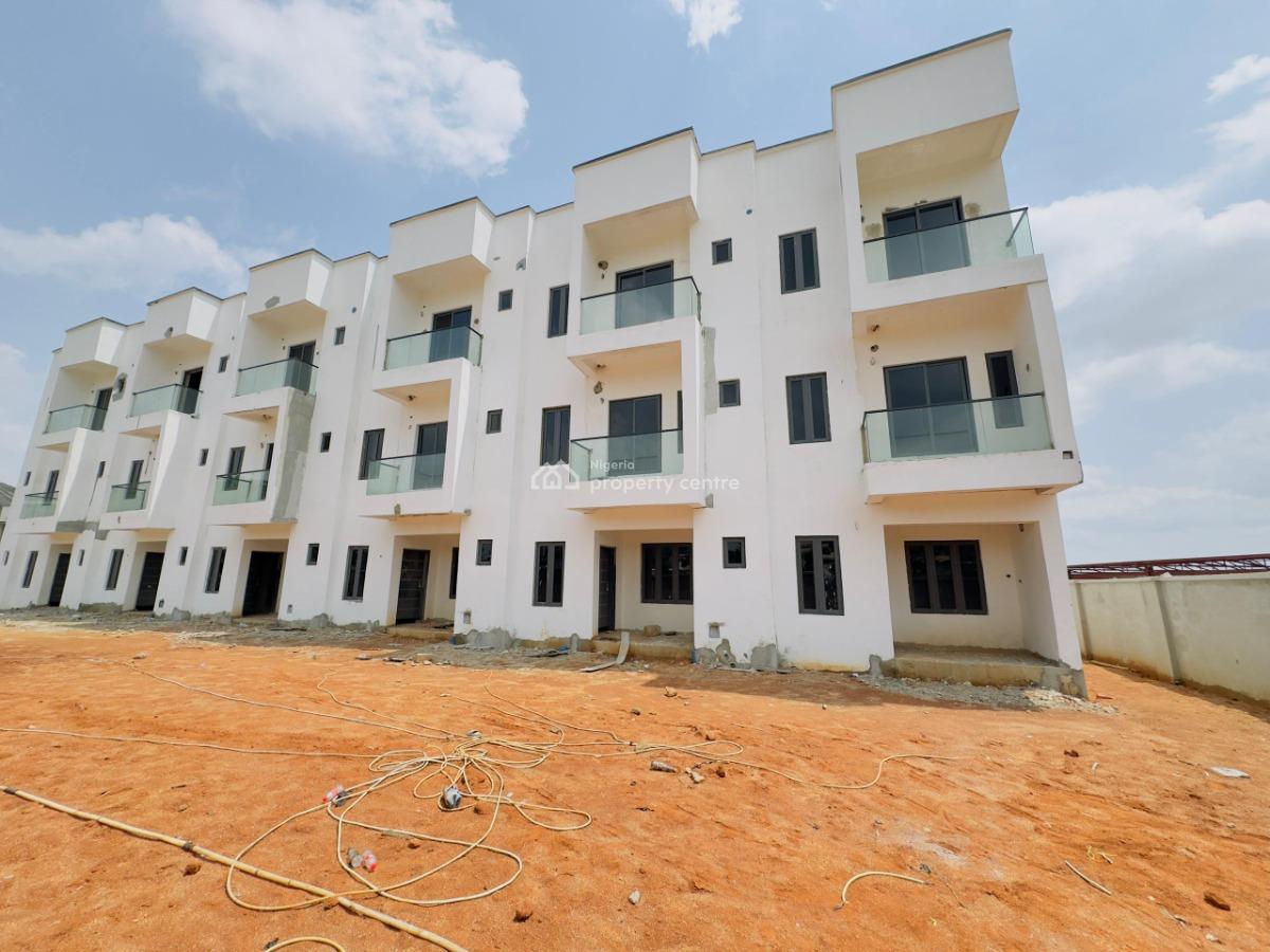 Modern, Well-located 4-bedroom Terrace Duplex with Bq (semi-finished), Katampe (main), Katampe, Abuja, Terraced Duplex for Sale