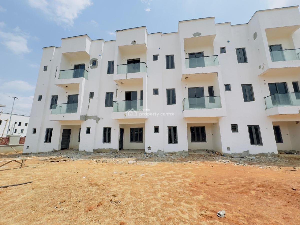 Modern, Well-located 4-bedroom Terrace Duplex with Bq (semi-finished), Katampe (main), Katampe, Abuja, Terraced Duplex for Sale