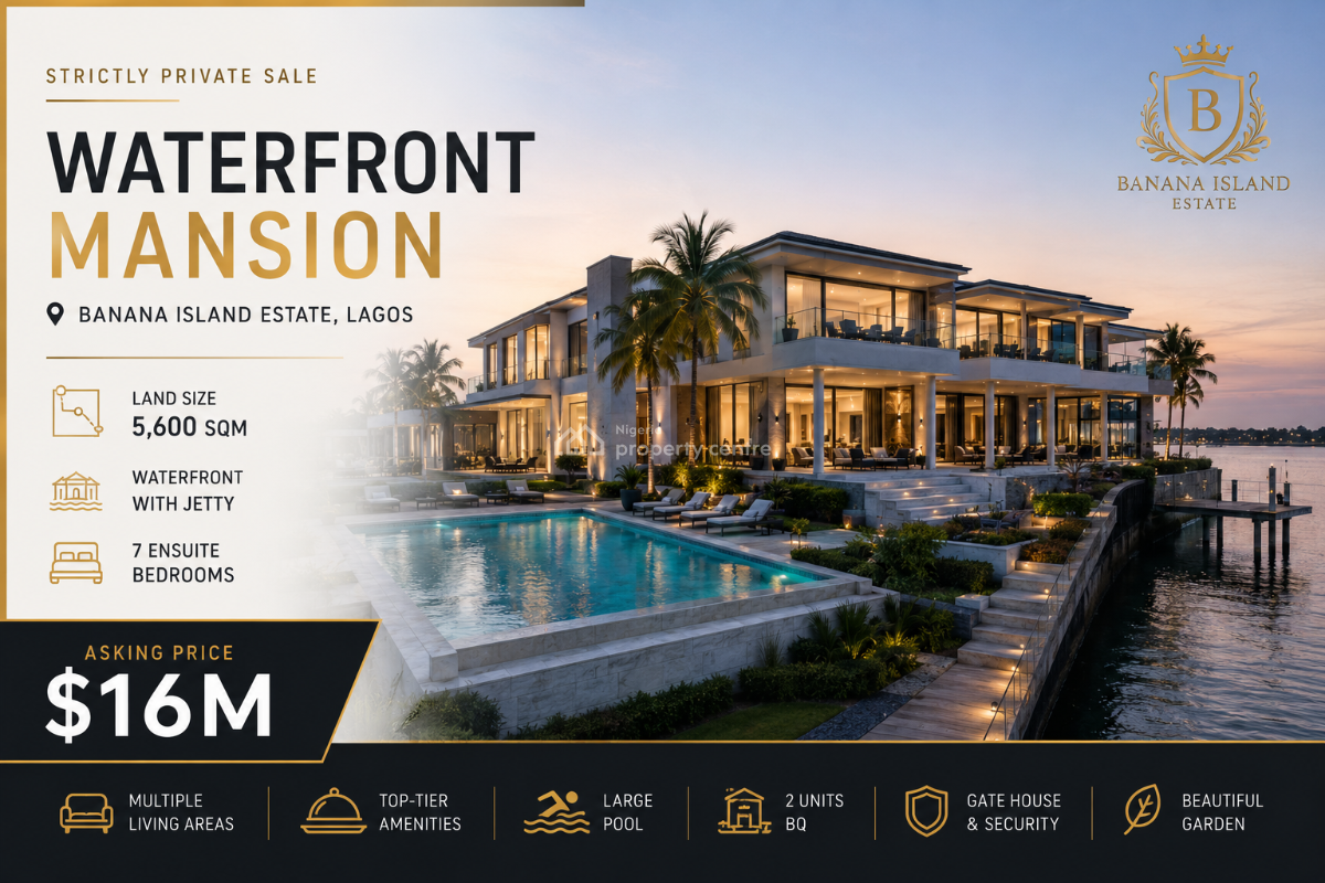 7-bedroom Furnished Ultra-luxury Waterfront Mansion on 5,600sqm Lot, Banana Island, Ikoyi, Lagos, House for Sale