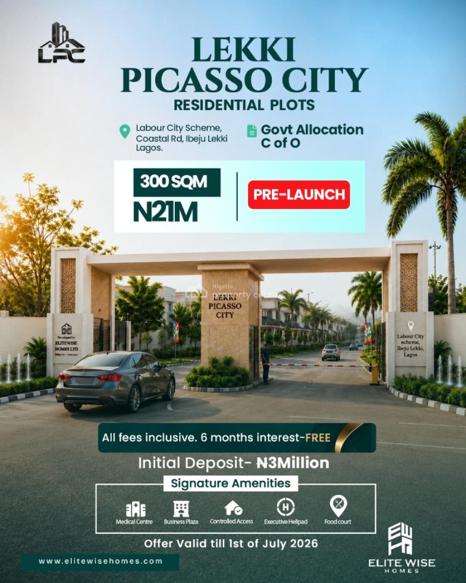 Lekki Picasso City, Labour City Scheme, Coastal Road, Ibeju Lekki, Lagos, Residential Land for Sale