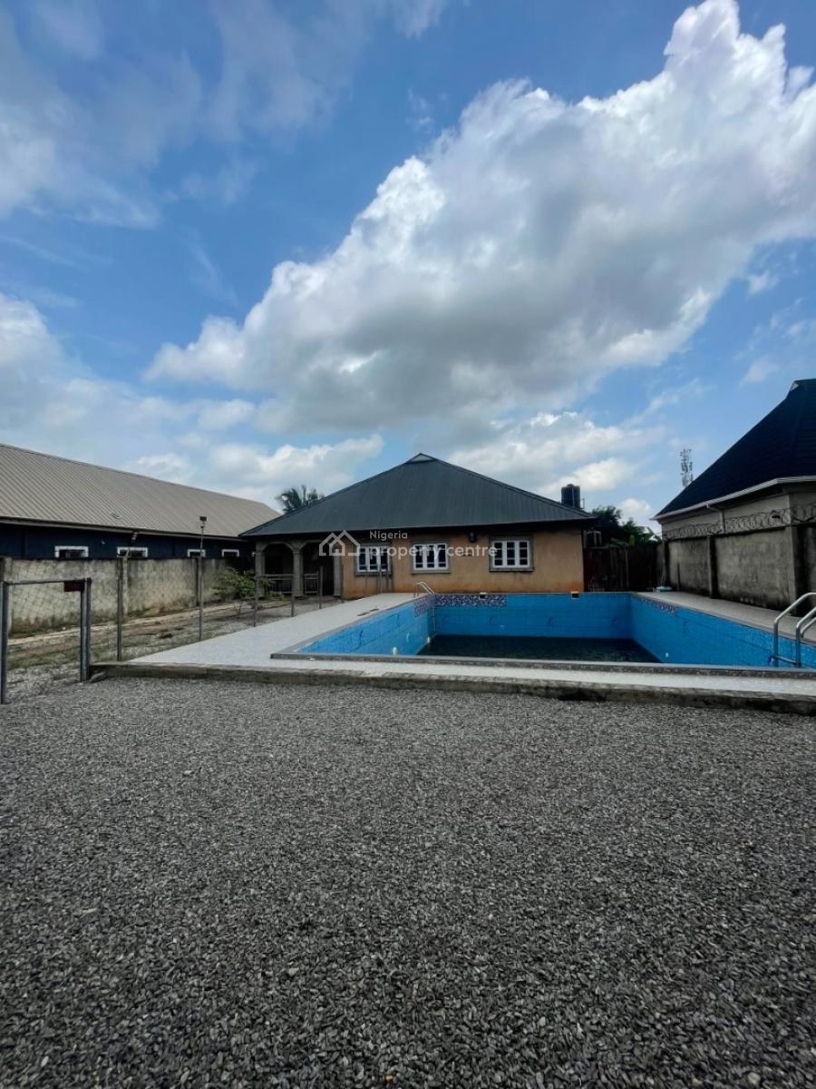 Well Built 3 Bedroom Bungalow  Pop Ceiling  Swimming Pool  Cctv Camera, Kamalo Ogijo, Ogijo, Ogun, Detached Bungalow for Sale