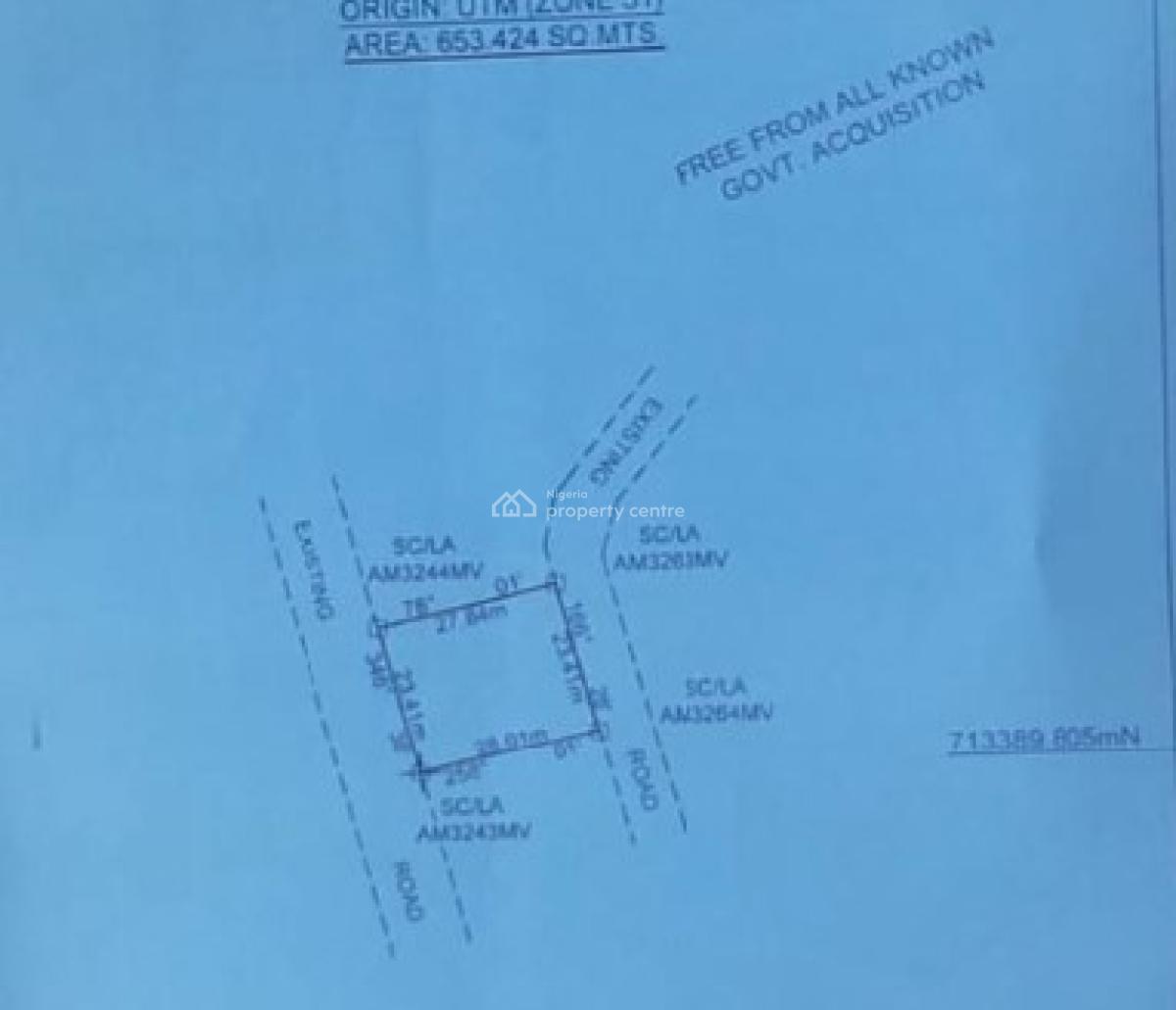 654 Sqm Bareland, Osapa, Lekki, Lagos, Residential Land for Sale