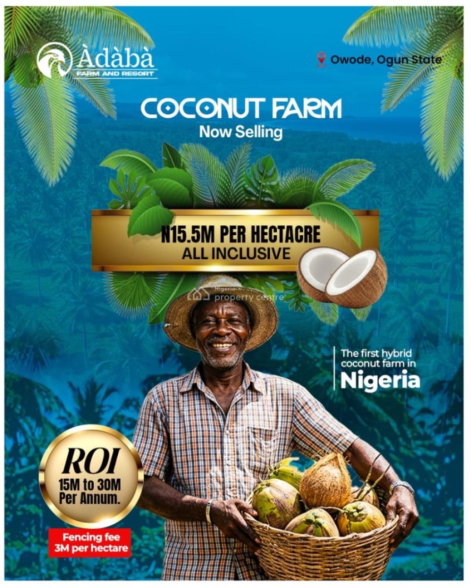 àdàbà Coconut Farm & Resort, Obafemi Owode, Ogun, Land for Sale