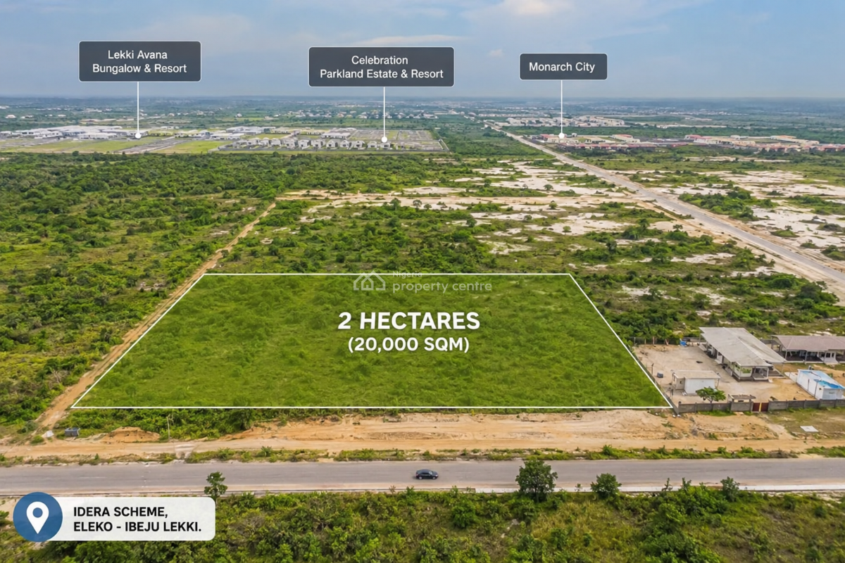 2 Hectares (20,000 Sqm) at Idera Scheme, Eleko, Ibeju Lekki, Lagos, Mixed-use Land for Sale