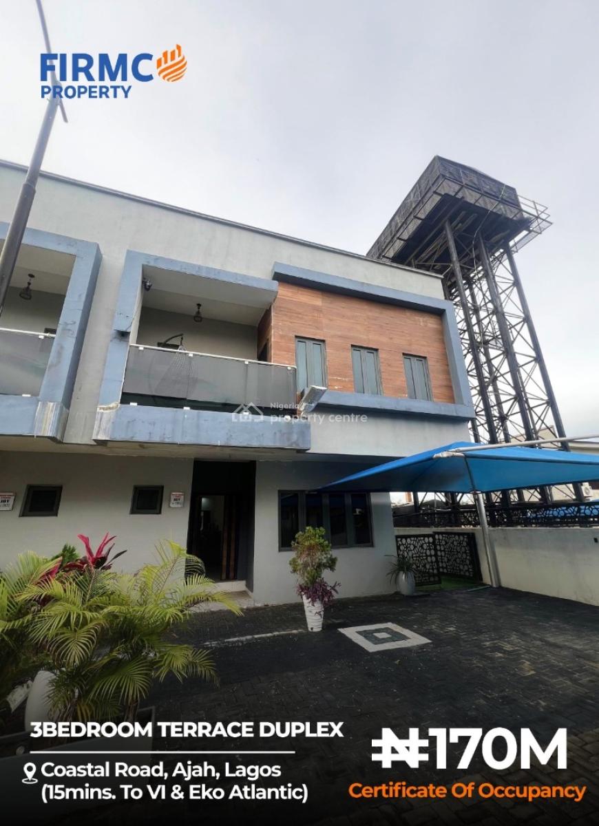 Elegantly Furnished 3 Bedrooms Terraced Duplex with Luxury Finishing, Near Coastal Road, Ajah, Lagos, Terraced Duplex for Sale