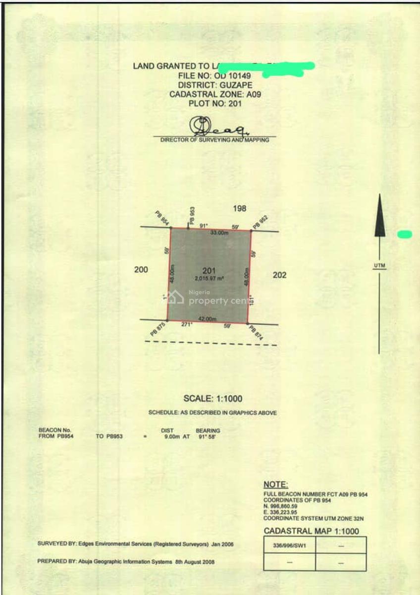 Residential Land, Guzape By Nnpc Filling Station, Guzape District, Abuja, Residential Land for Sale