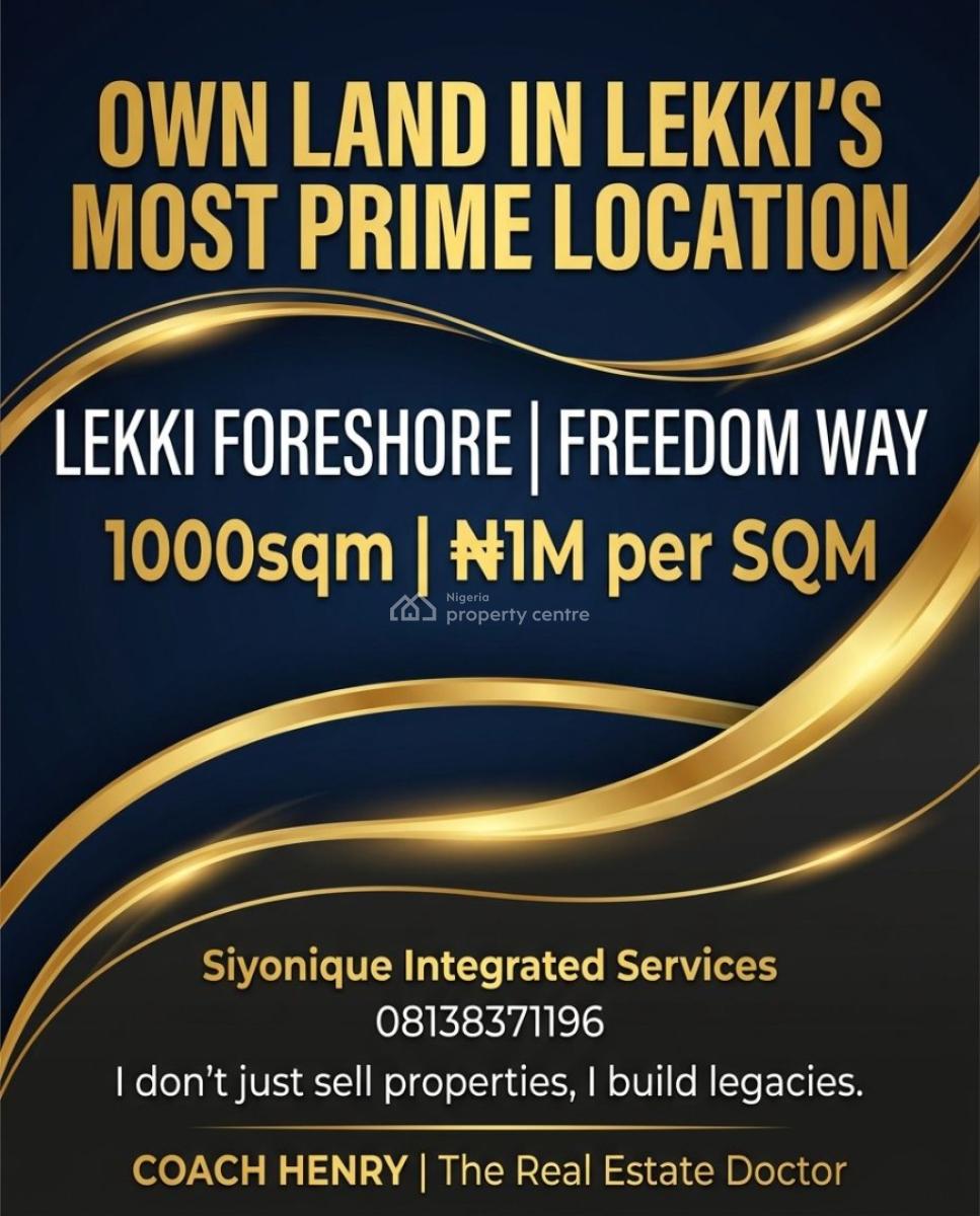 Affordable 100% Dry Land Suitable for Immediate Possession, Lekki Foreshore Lekki Phase One, Lekki Phase 1, Lekki, Lagos, Residential Land for Sale