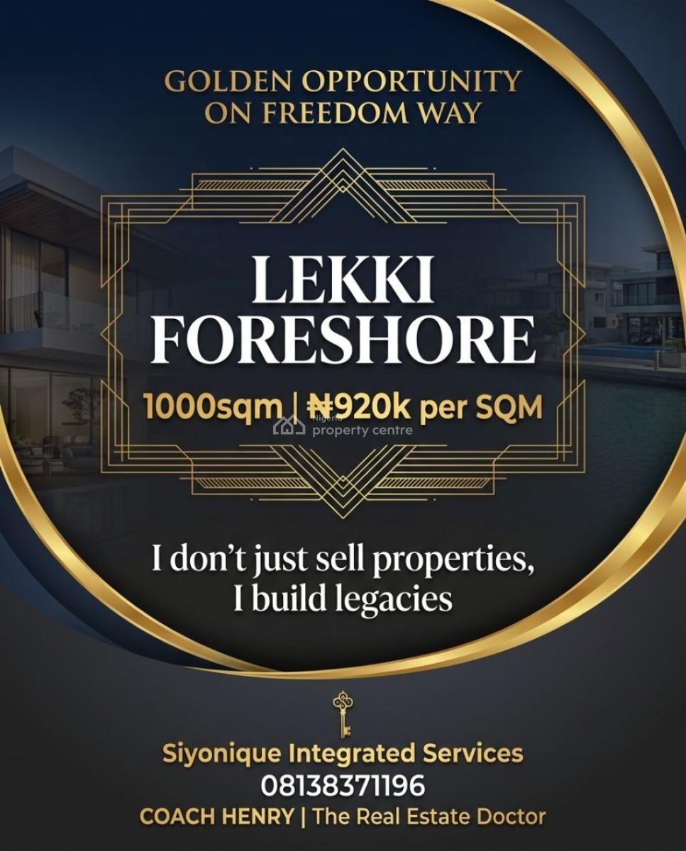 Some Opportunities Dont Come Back Twiceyour Legacy Begins with The Ri, Lekki Foreshore Lekki Lagos, Lekki Phase 1, Lekki, Lagos, Residential Land for Sale