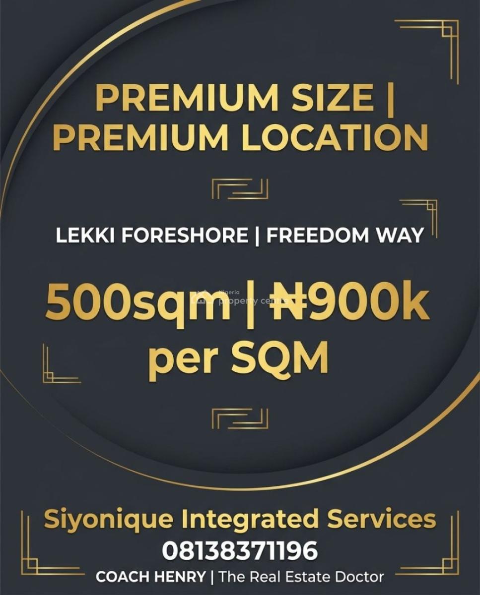 Distress 100 %dry Land, The Smartest Investment Youll Make This Year, Lekki Foreshore Lekki Lagos, Lekki Phase 1, Lekki, Lagos, Residential Land for Sale