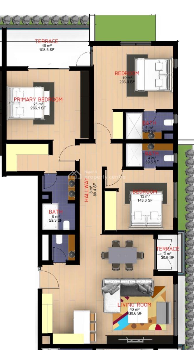 Luxury 3 Bedrooms Furnished Apartment, Lekki Phase 1, Lekki, Lagos, Flat / Apartment for Sale