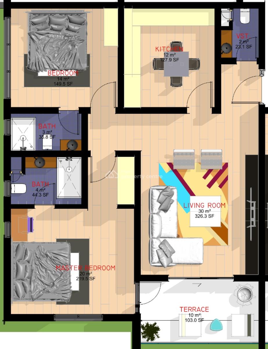 Luxury 2-bedroom Furnished Apartment, Lekki Phase 1, Lekki, Lagos, Flat / Apartment for Sale