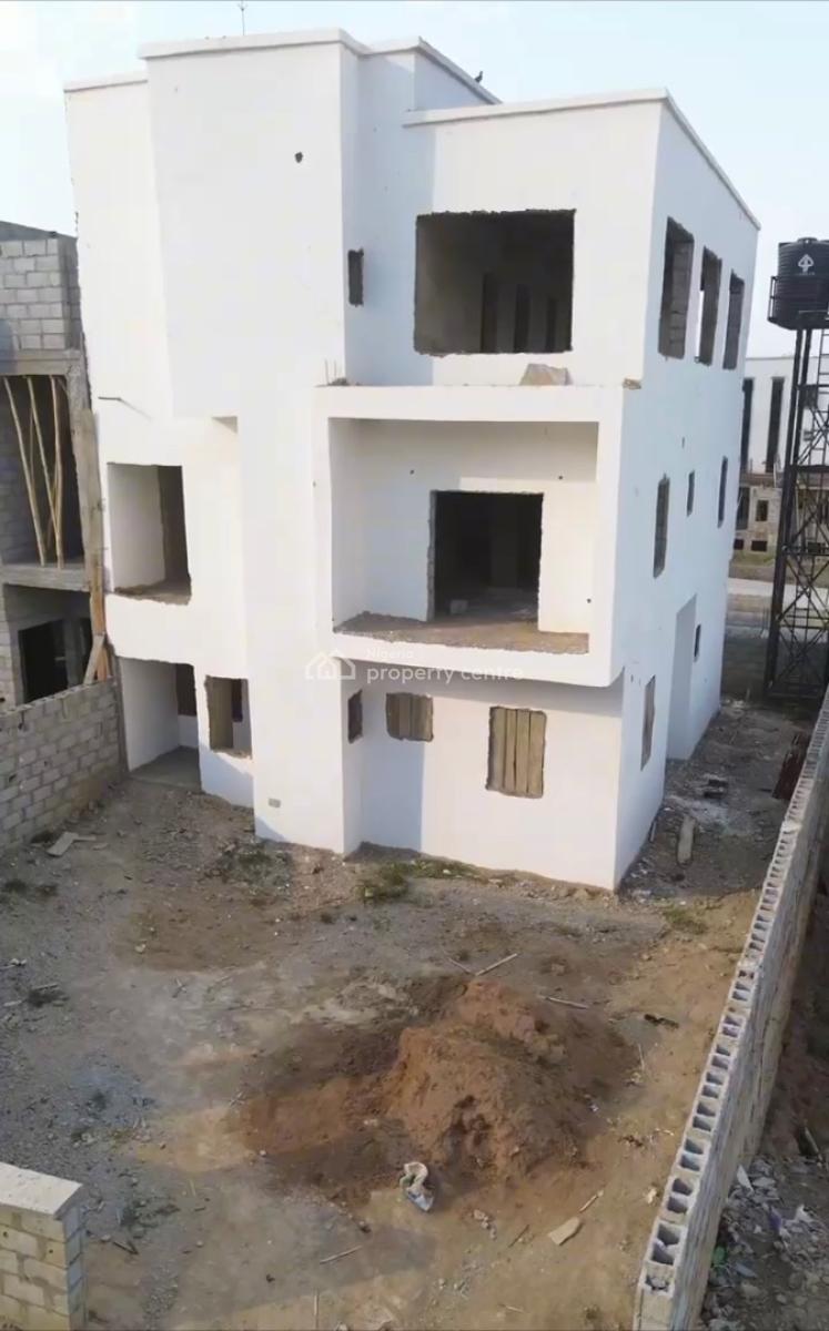 Luxury 5 Bedroom En-suite Semi Detached Duplex +bq, Shell Carcass, Life Camp, Abuja, Semi-detached Duplex for Sale