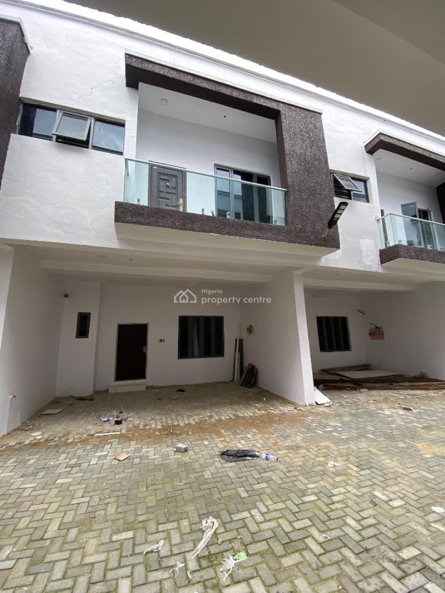 Brand New 4bedroom Terrace, Gated Estate By Blenco Supermarket  Before Shop Rite, Sangotedo, Ajah, Lagos, Terraced Duplex for Rent