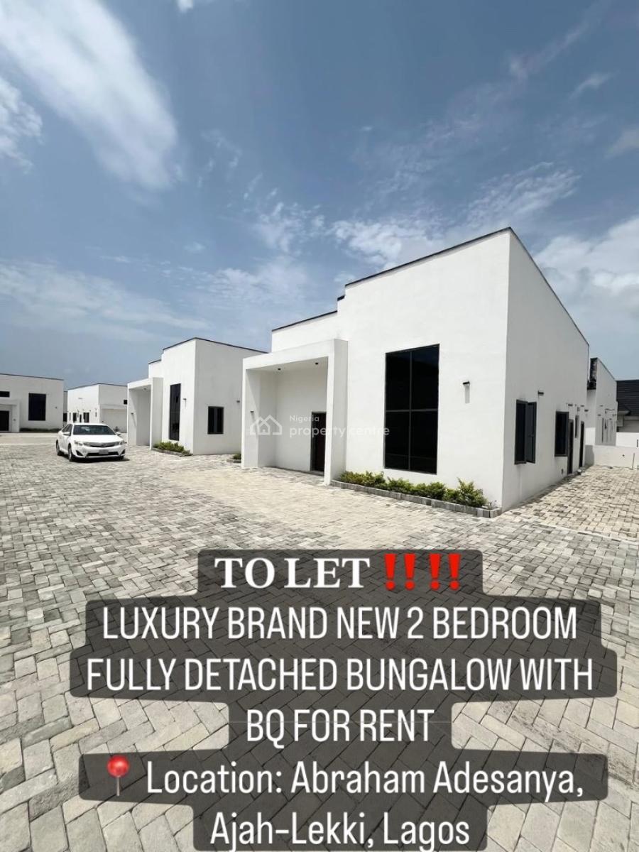 Luxury Brand New 2 Bedroom Fully Detached Bungalow with Bq, Ajah, Lagos, Detached Bungalow for Rent