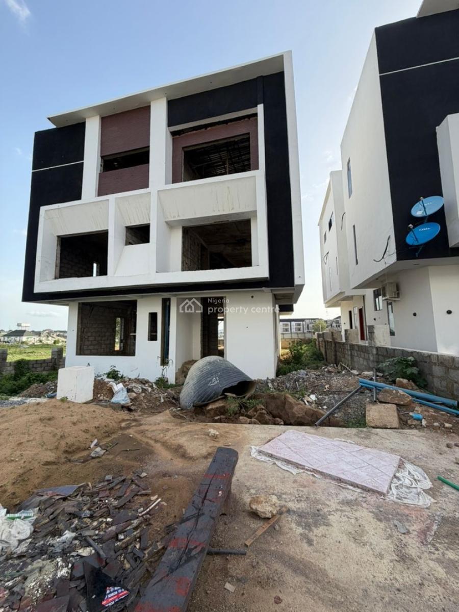 Massive 5 Bedrooms Semi Finished Detached Duplex, Bq , Pool, Gym, Serene and Well Secured Neighborhood, Lugbe District, Abuja, Detached Duplex for Sale