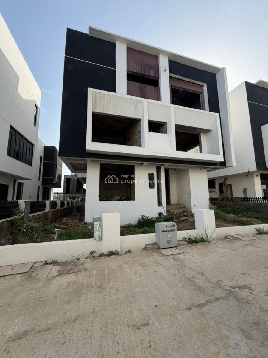 Massive 5 Bedrooms Semi Finished Detached Duplex, Bq , Pool, Gym, Serene and Well Secured Neighborhood, Lugbe District, Abuja, Detached Duplex for Sale