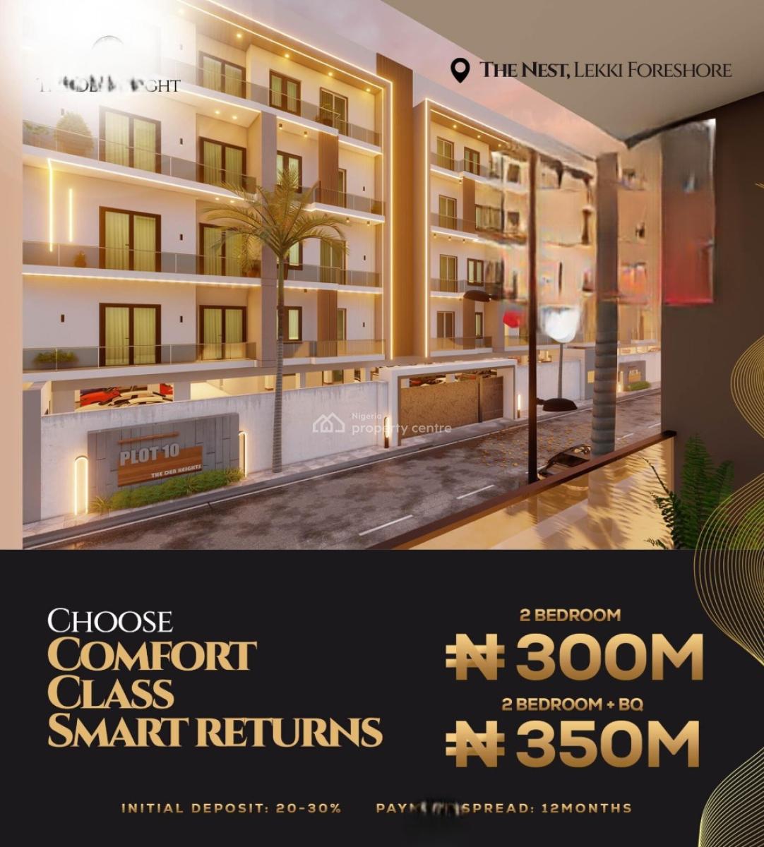 2 Bedroom Apartment : 300m,2 Bedroom Apartment with Bq : 350m, Lekki Phase 1, Lekki, Lagos, Block of Flats for Sale