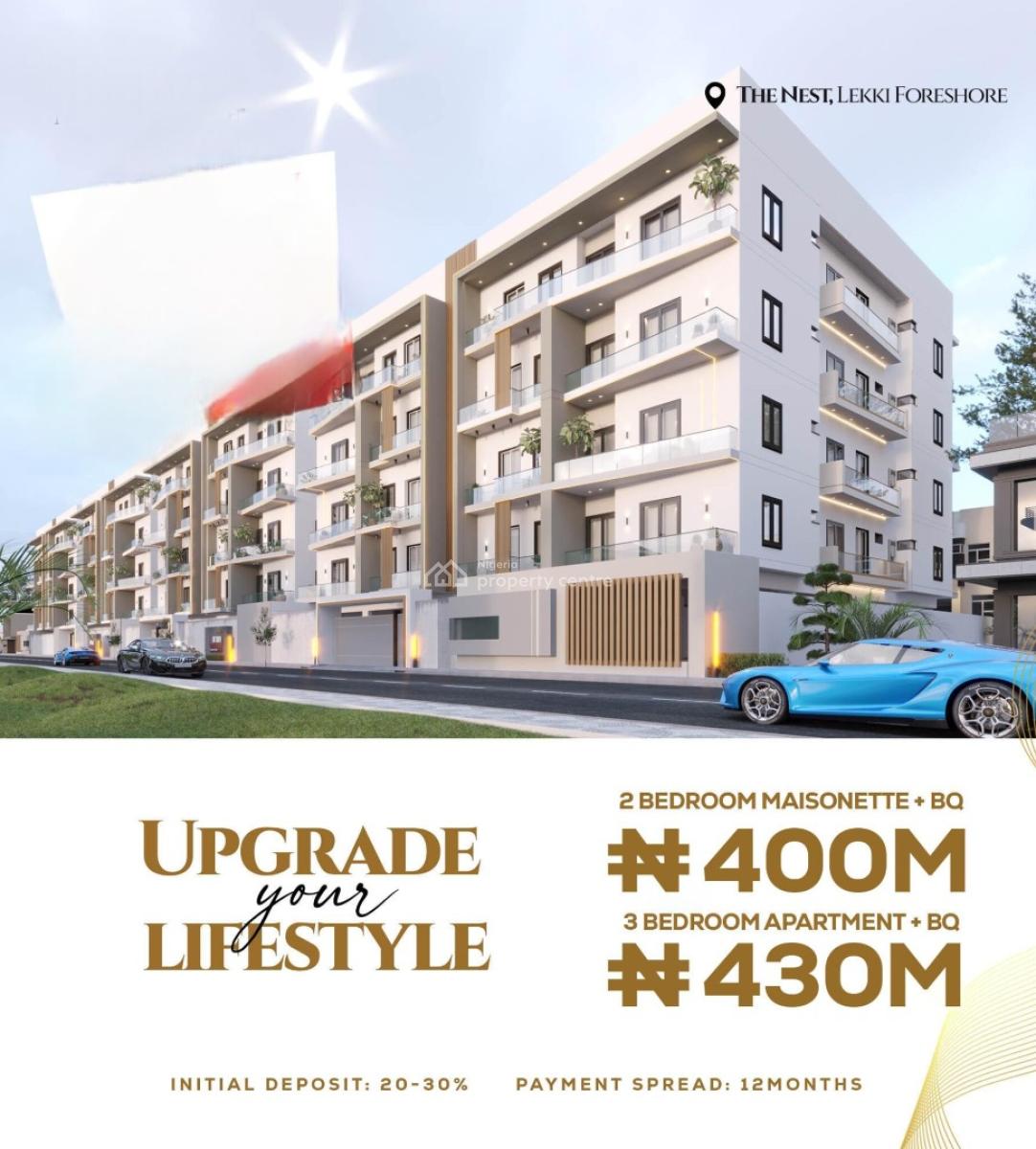 2 Bedroom Apartment : 300m,2 Bedroom Apartment with Bq : 350m, Lekki Phase 1, Lekki, Lagos, Block of Flats for Sale