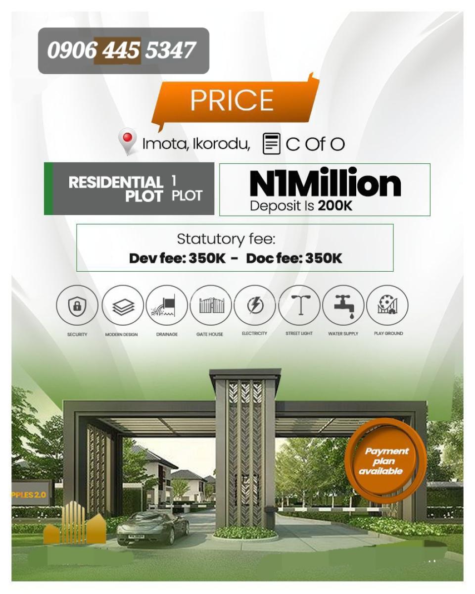 C of O Plots and Acres of Land in Imota,ikorodu Axis, Imota, Ikorodu, Lagos, Residential Land for Sale