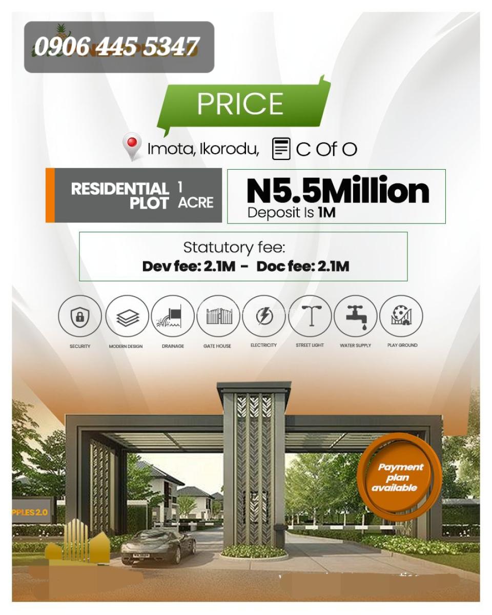 C of O Plots and Acres of Land in Imota,ikorodu Axis, Imota, Ikorodu, Lagos, Residential Land for Sale