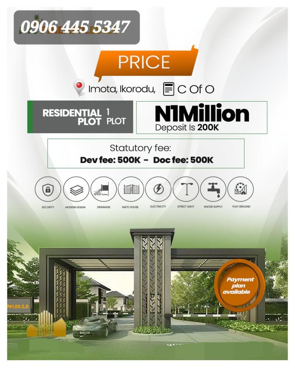 C of O Plots and Acres of Land, Imota, Ikorodu, Lagos, Residential Land for Sale