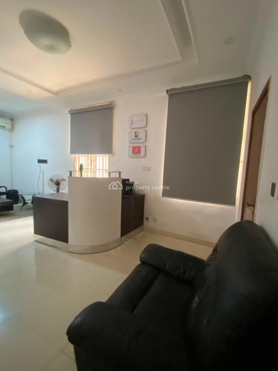 Fully Furnished 3 Room Office Space with a Spacious Kitchen and 3 Toilets, Lekki Phase 1, Lekki, Lagos, Office Space for Rent