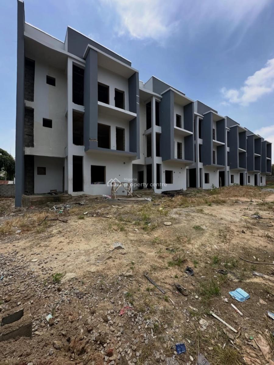 New 4 Bedroom Terrace Duplex + Boys Quarters  (semi Finished), Gude, Apo, Abuja, Terraced Duplex for Sale