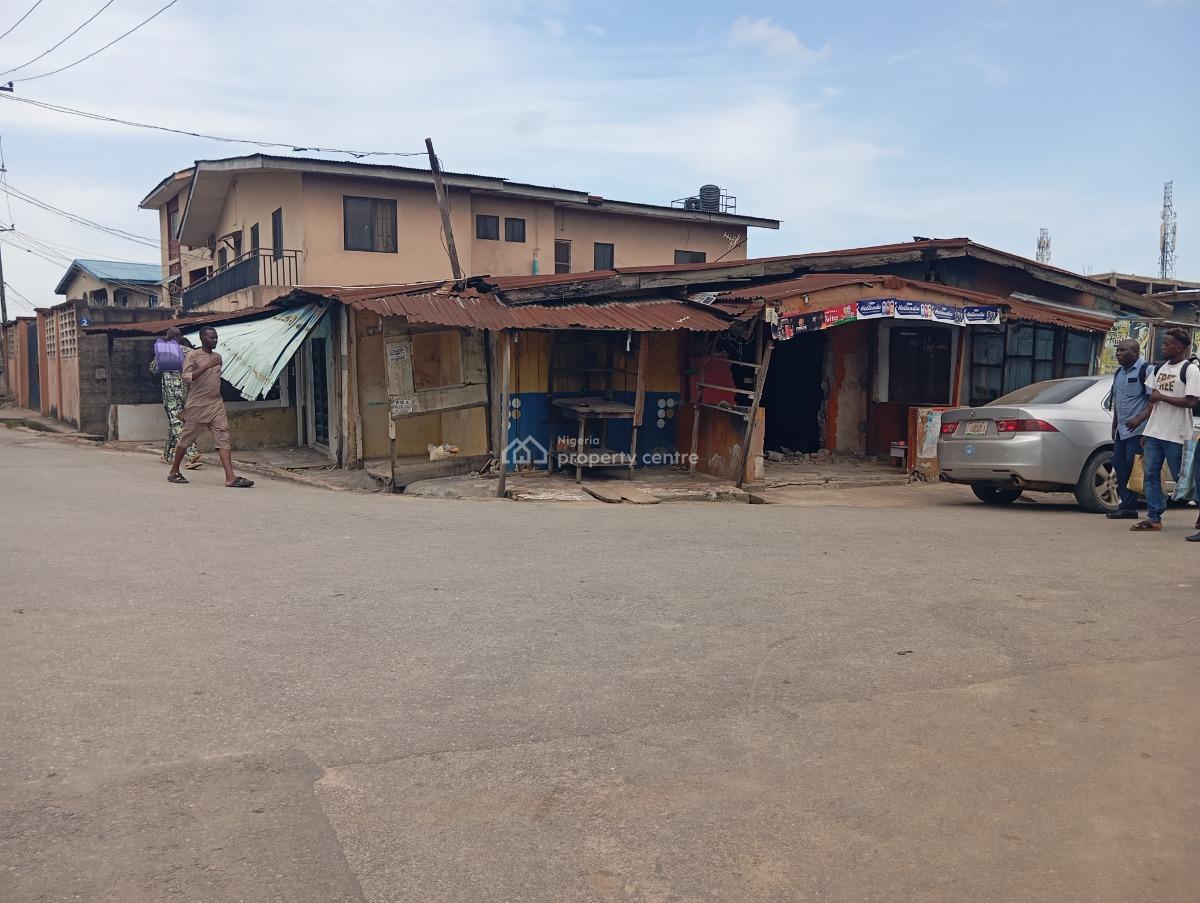 a Cornerpiece Half Plot with Structure, Alhaji Lawal Street Off Pako Bus Stop, Ketu, Lagos, Mixed-use Land for Sale