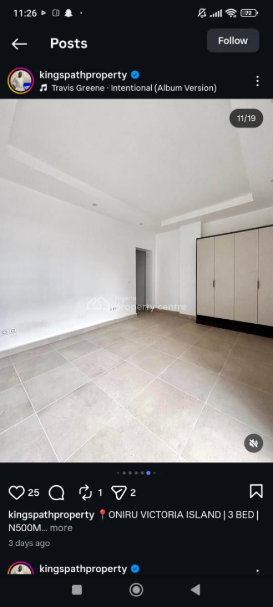 Fully Serviced 3 Bedrooms with Pool  and Gym, Oniru, Victoria Island (vi), Lagos, Block of Flats for Sale