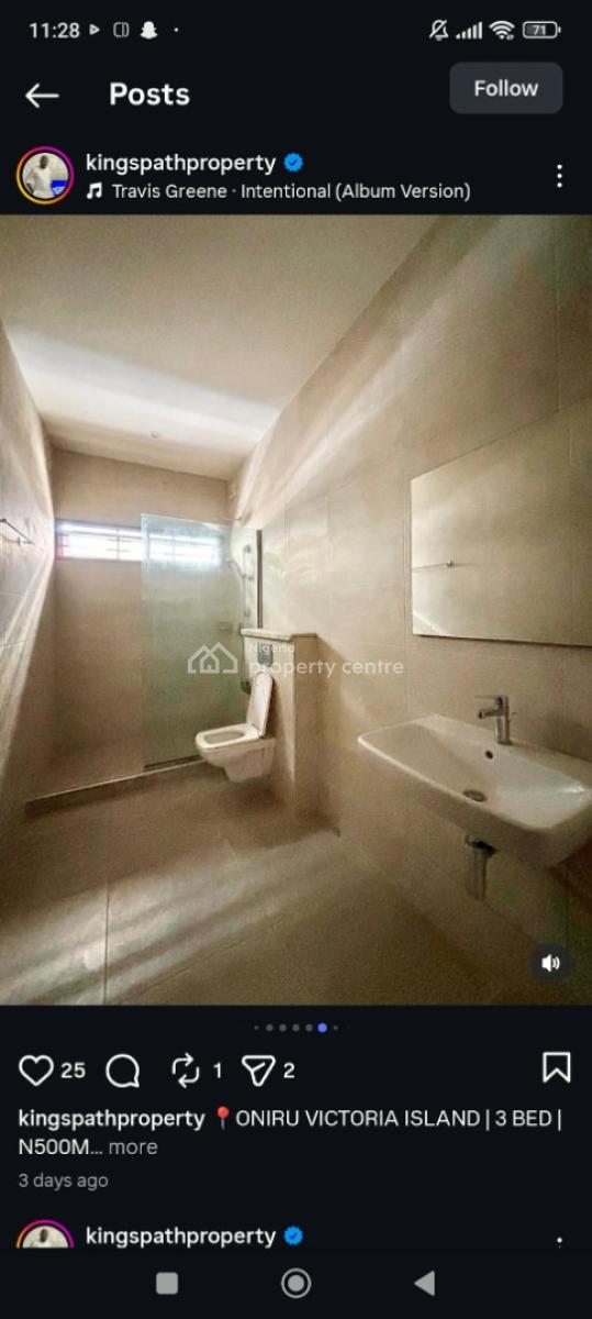 Fully Serviced 3 Bedrooms with Pool  and Gym, Oniru, Victoria Island (vi), Lagos, Block of Flats for Sale