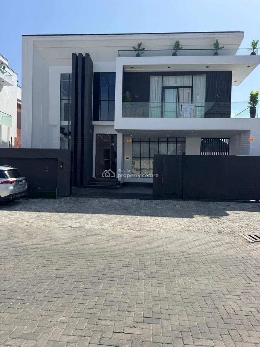 High-ceiling 5 Bedroom Fully Detached Duplex with Swimming Pool & Bq, Harris Drive, Vgc, Lekki, Lagos, Detached Duplex for Sale