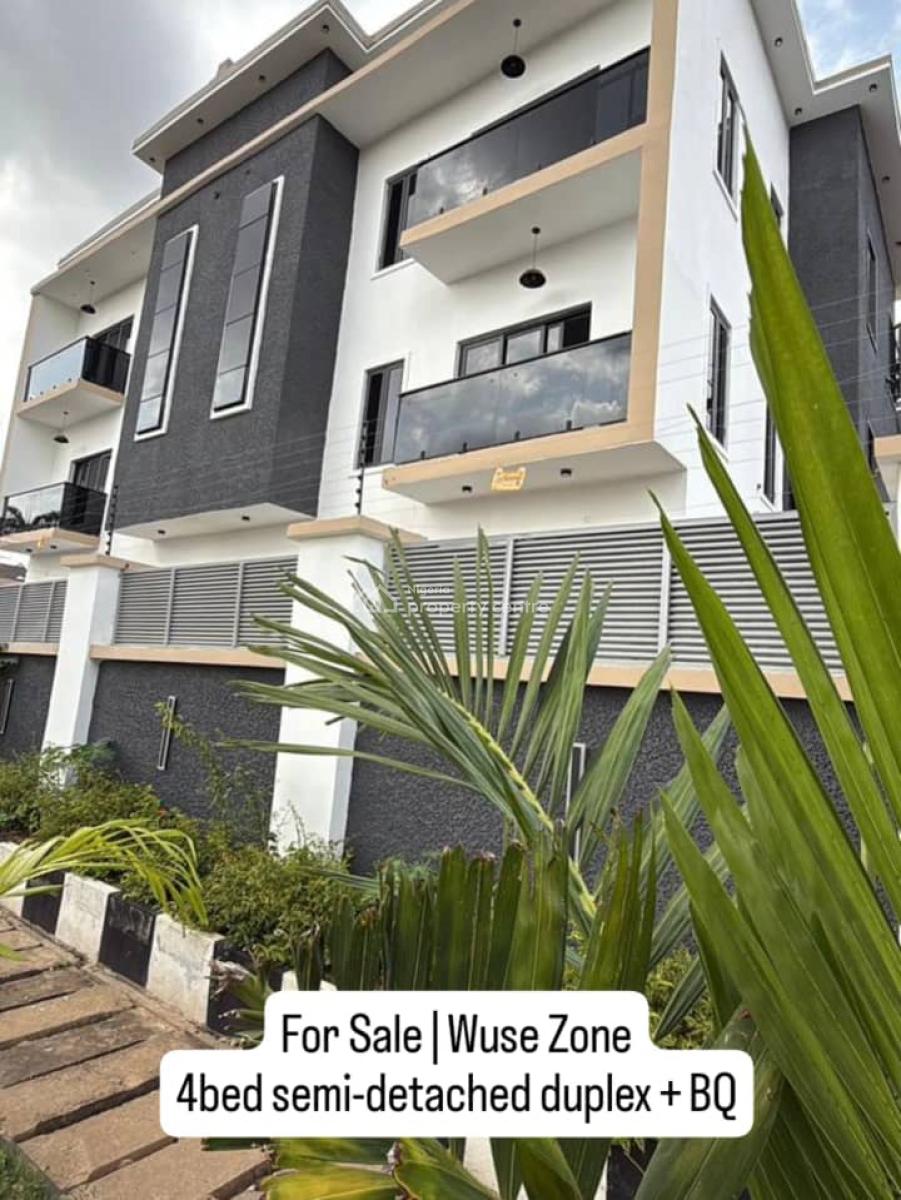 Luxurious 4 Bedroom Semi Detached Duplex, Bq,,serene Neighborhood, Wuse , Serene Neighborhood, Wuse, Abuja, Semi-detached Duplex for Sale