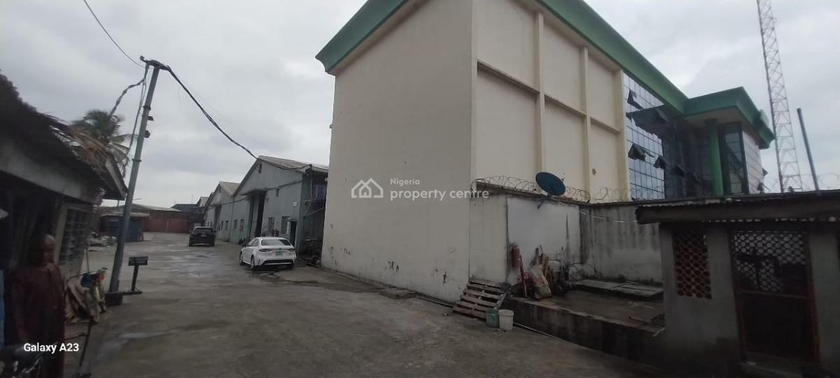3,100 Warehouse on 6,000 Sqm Land and 3 Floors Office Block Available, Along Agege Motor Road, Mushin, Lagos, Warehouse for Sale