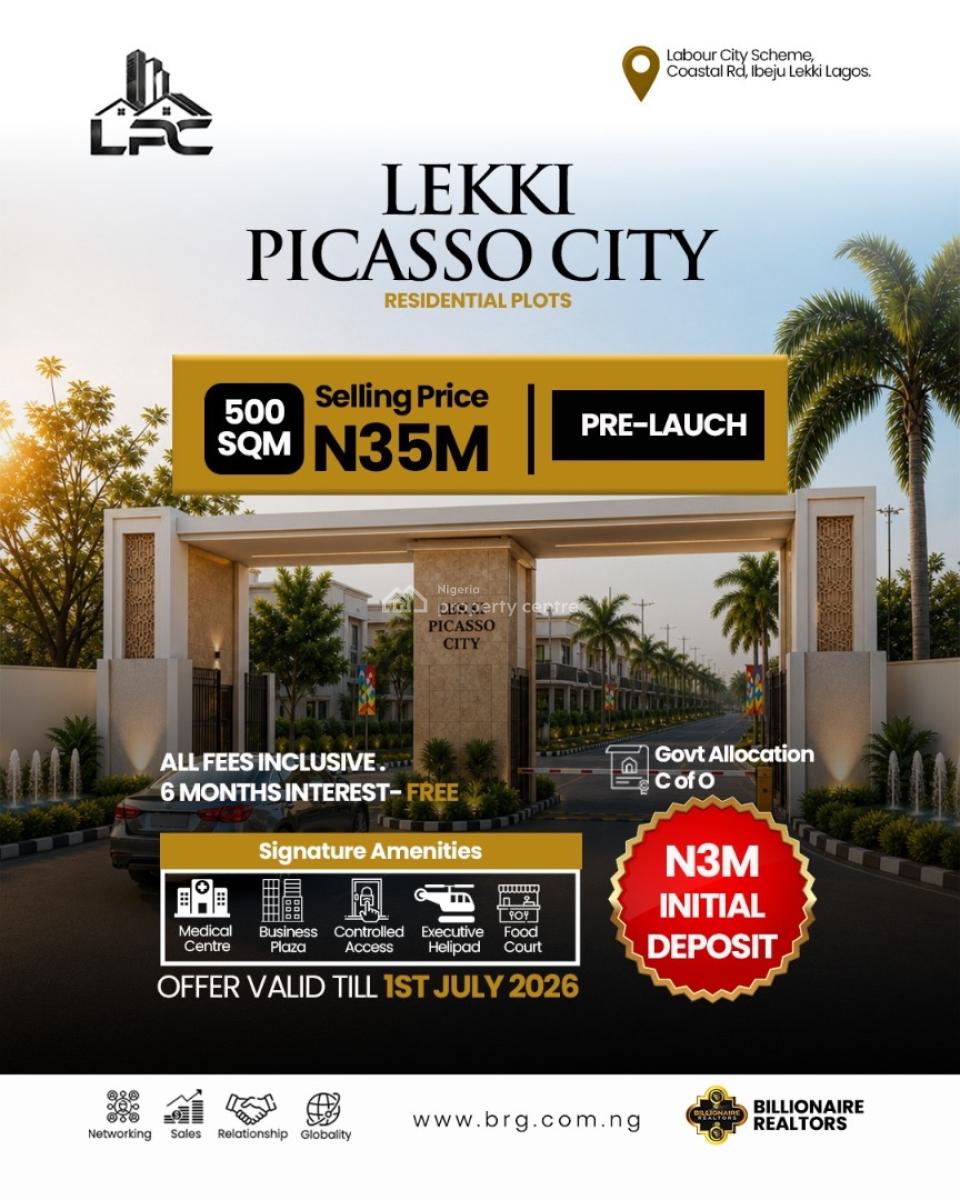 Hot Land on Coastal Road, Lekki Picasso City, Coastal Road, Ibeju Lekki, Lagos, Residential Land for Sale
