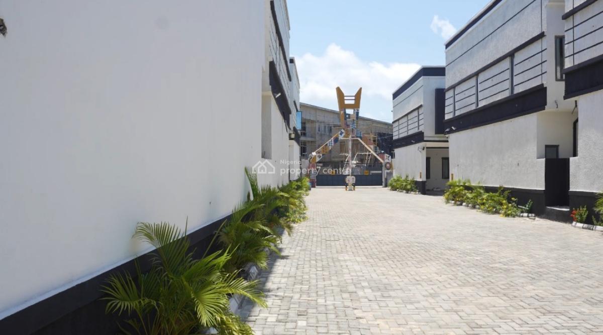 Fully Automated Smart 4 Bedroom Classic Town House Terrace with a Bq, Along Orchid Road Before Cooplag Estate Lafiaji, Lekki, Lagos, Terraced Duplex for Sale